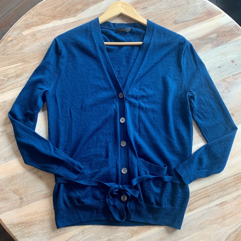 J. Crew Blue Button Down Cardigan
